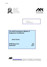 The Self-Consistency Model of Subjective Confidence - ASSC