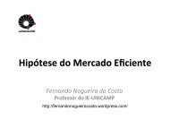 Aula 4 Hipótese do Mercado Eficiente - Fernando Nogueira da Costa