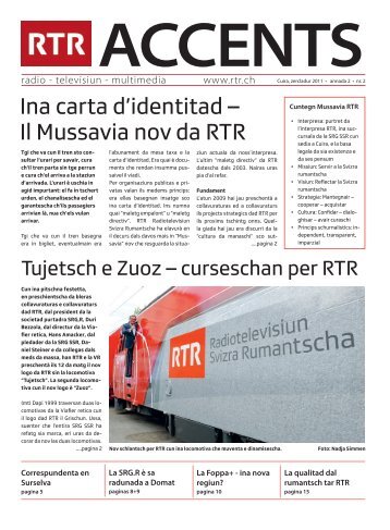 RTR Accents 2011-2.indd - Radiotelevisiun Svizra Rumantscha