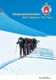 Clubnachrichten SAC Sektion Piz Terri