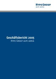Geschäftsbericht 2005 - Hypo Group Alpe Adria - Group - Annual ...