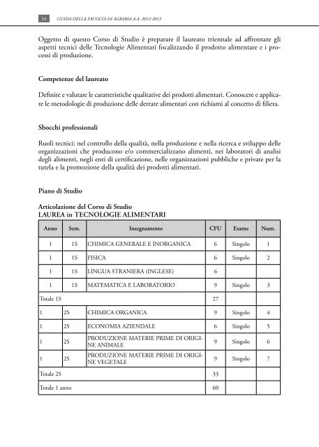 O - Facoltà di Agraria - Università degli Studi di Firenze