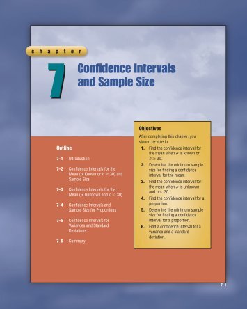 Confidence Intervals and Sample Size