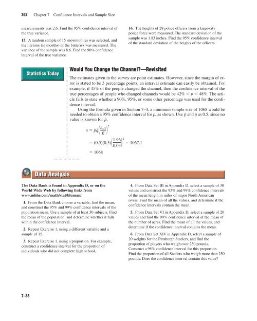 Confidence Intervals and Sample Size