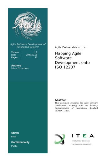 Mapping Agile Software Development onto ISO 12207 - The AGILE ...