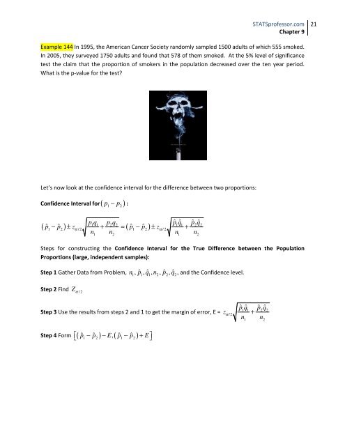 Confidence Intervals and Hypothesis Tests: Two Samples - Florida ...