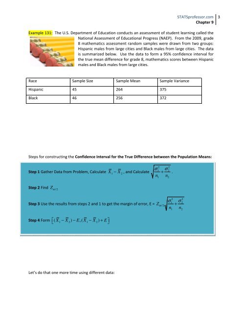 Confidence Intervals and Hypothesis Tests: Two Samples - Florida ...