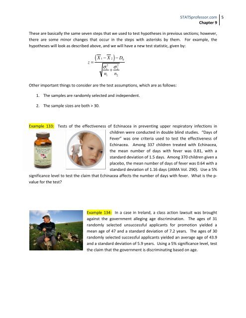 Confidence Intervals and Hypothesis Tests: Two Samples - Florida ...