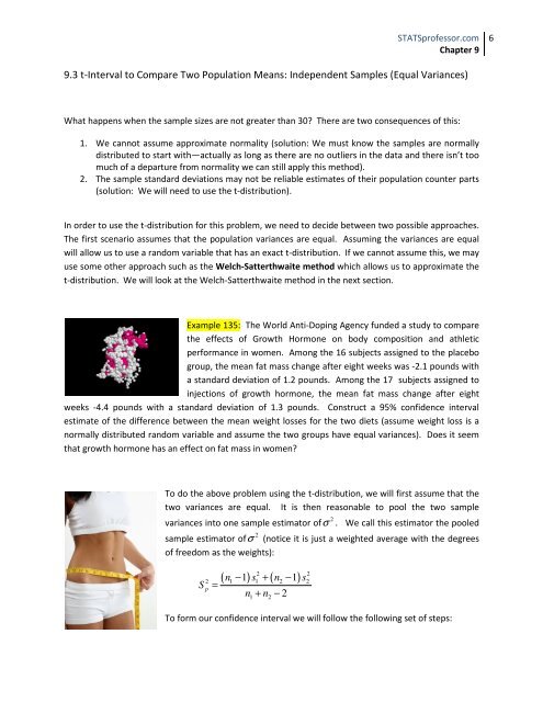 Confidence Intervals and Hypothesis Tests: Two Samples - Florida ...