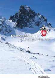 Clubnachrichten SAC Sektion Piz Terri