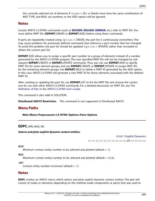 EDPART Distributed ANSYS