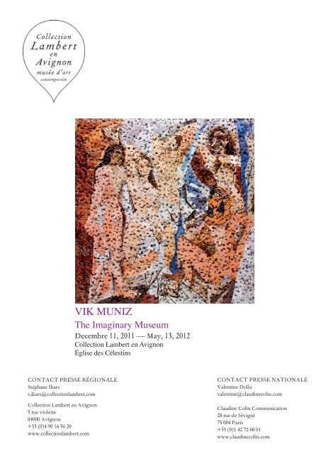 Press release Vik Muniz - Collection Lambert