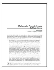 The Sovereign Person in Senecan Political Theory - Arcade