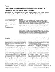 Hydroquinone-induced exogenous ochronosis - instituto de ...