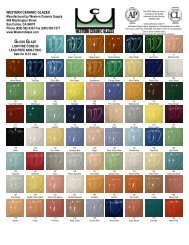 Duncan Envision Glazes Color Chart