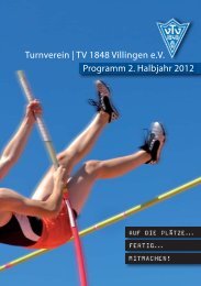 Turnverein | TV 1848 Villingen e.V. Programm 2. Halbjahr 2012