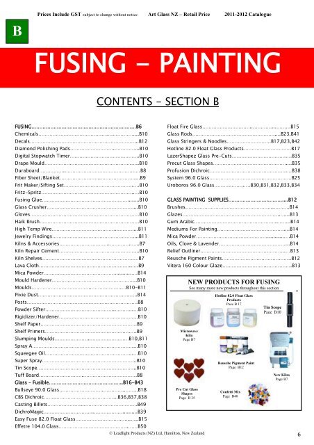 Fusing, Painting - Leadlight Products (NZ)