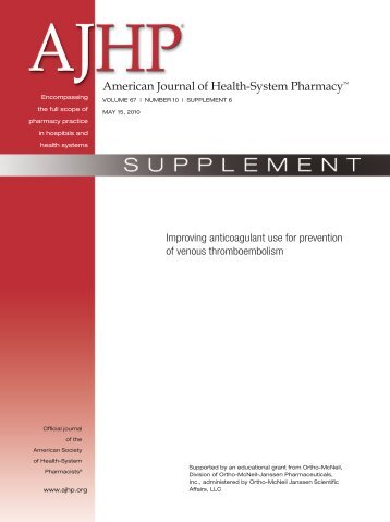 American Journal of Health-System Pharmacy™ - ASHP Advantage