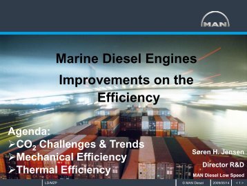 Marine Diesel Engines Improvements on the Efficiency
