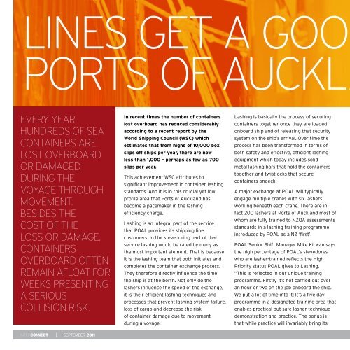 Crane Rates Soaring > Top Class Lashing ... - Ports of Auckland