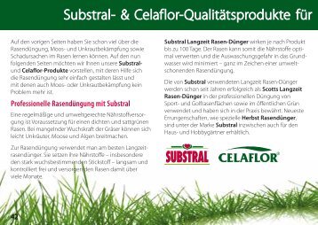 Substral- & Celaflor-Qualitätsprodukte für einen gesun - Scotts