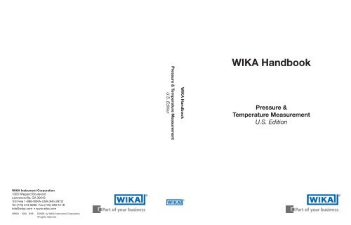 Wika Handbook Pressure Temperature Measurement Us Edition