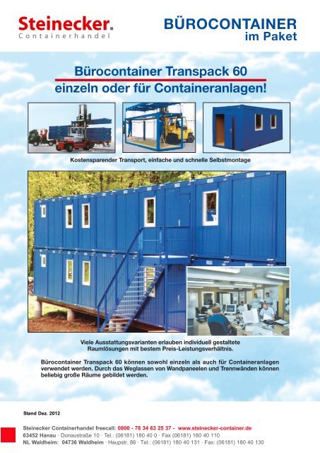 Produktblatt Transpack - Steinecker Containerhandel GbR