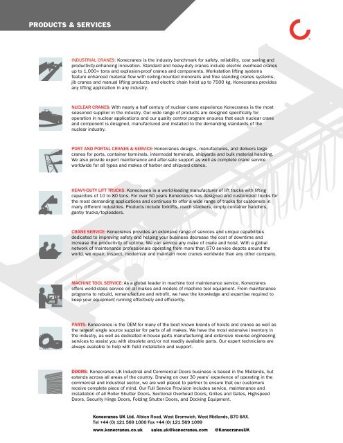 EXPERT PARTS KNOWLEDGE FOR LIBYAN MARKET - Konecranes