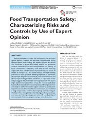 Food Transportation Safety: Characterizing Risks and Controls by ...