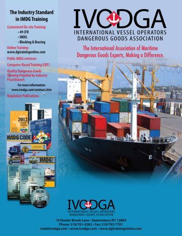 The International Association of Maritime Dangerous Goods Experts ...