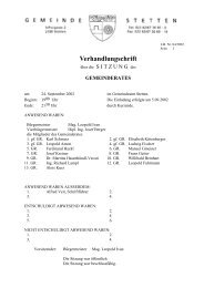 Sitzungsprotokoll - .PDF - Gemeinde Stetten