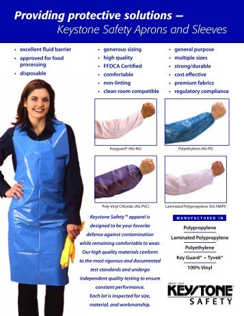 Providing protective solutions — Keystone Safety Aprons and Sleeves