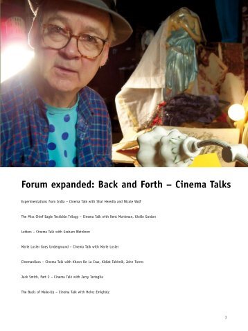 Forum expanded: Back and Forth – Cinema Talks - Arsenal