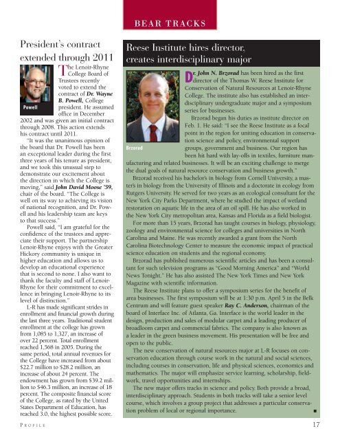 Profile Spring 2004-Final - Marketing & Communications