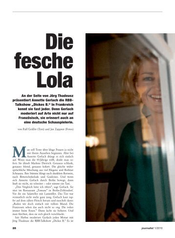 Die fesche Lola - Zappner, Jan