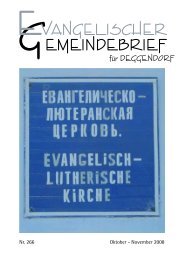 Oktober - November 2008 - Evangelische Kirchengemeinde ...