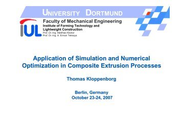 Application of Simulation and Numerical Optimization ... - HyperWorks