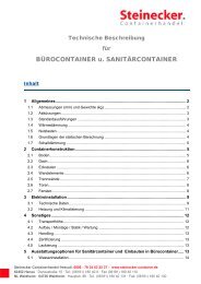Standardausführung - Steinecker Containerhandel GbR