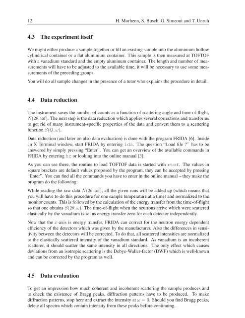 Neutron Scattering - JUWEL - Forschungszentrum Jülich