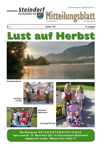 Mitteilungblatt Oktober 2011 - Gemeinde Steindorf