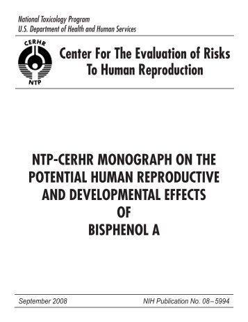 NTP-CERHR Monograph on Bisphenol A
