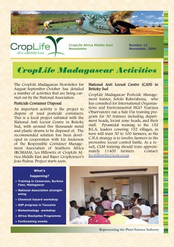 CropLife Madagascar Activities - CropLife Africa Middle East