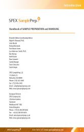 Handbook of SAMPLE PREPARATION and HANDLING - SPEX ...