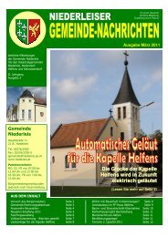 Niederleiser Gemeinde-Nachrichten März 2011