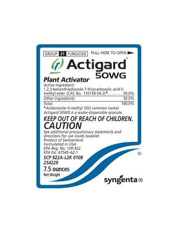 Plant Activator - Syngenta Crop Protection