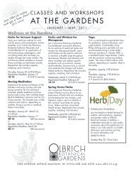 Classes & Workshops for Adults - Olbrich Botanical Gardens