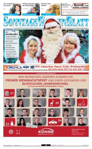 Ausgabe vom 23. 12. 2012 - beim SonntagsWochenBlatt