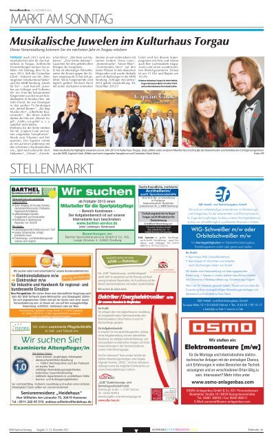 Ausgabe vom 23. 12. 2012 - beim SonntagsWochenBlatt