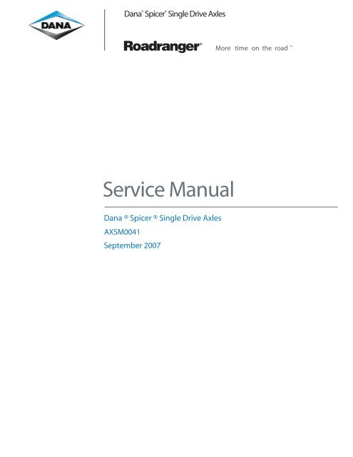 Service Manual - Dana Corporation
