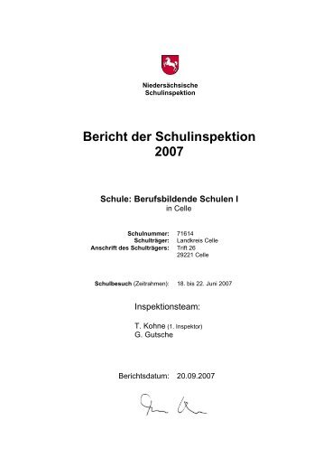 Bericht - Berufsbildenden Schulen 1 Celle